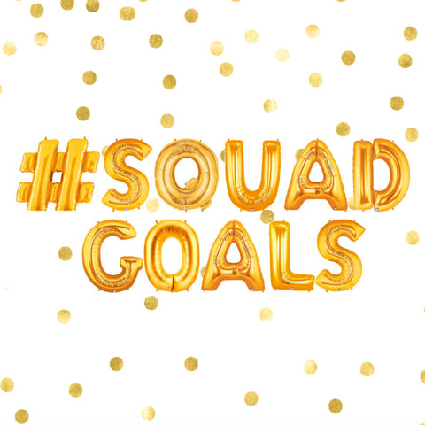 Squad Goals Party Letter Balloons