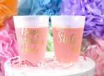 Personalized Wedding Frosted Plastic Cups