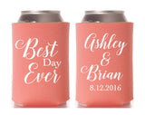 Best Day Ever Wedding Can Cooler