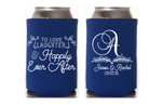 Love Laughter Monogram Can Cooler