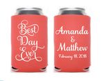 Best Day Ever Wedding Can Cooler