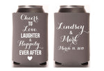 Cheers to Love Laughter Wedding Can Cooler