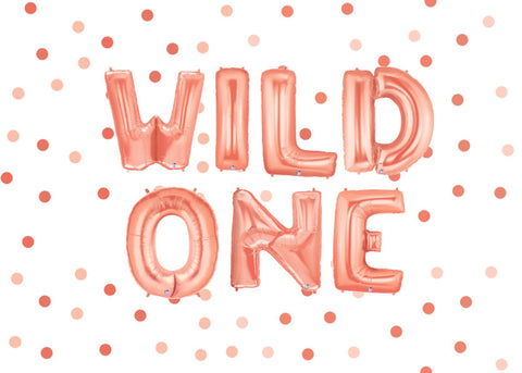 Wild One Rose Gold Balloons