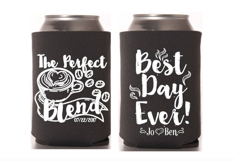 The Perfect Blend Wedding Can Cooler