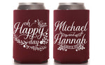 Oh Happy Day Wedding Can Cooler