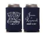 Welcome Wedding Can Cooler