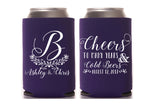 Monogram Wedding Can Cooler