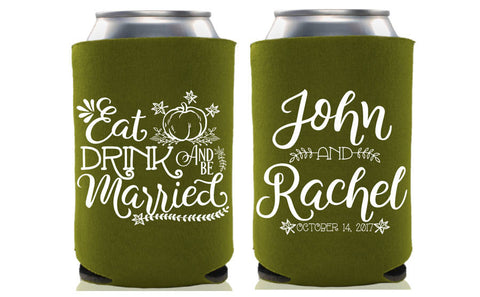 Eat, Drink & Be Married Wedding Can Cooler