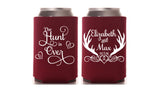 The Hunt Is Over Wedding Can Cooler