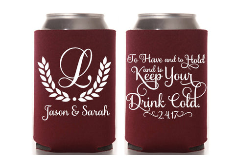 To Have and to Hold Monogram Can Cooler