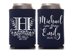 Monogram Wedding Can Cooler