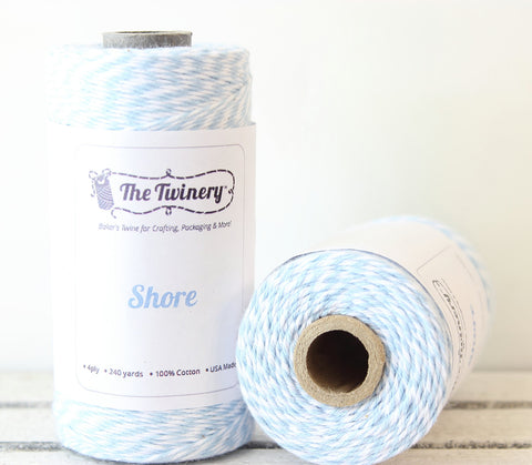 Lightest Blue Stripe Twinery Twine