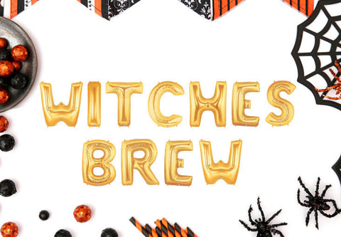 Halloween 14 Inch Gold Witches Brew Balloons