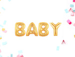 Gold Baby Shower 14 Inch Balloons