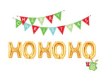Christmas 14 Inch Gold Ho Ho Ho Balloons