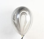 Black & White 11 Inch Marble Balloon