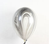 Black & White 11 Inch Marble Balloon