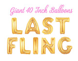 Last Fling 40 Inch Gold Balloons