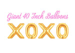 XOXO 40 Inch Gold Balloons