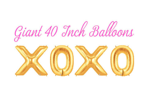 XOXO 40 Inch Gold Balloons