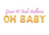 Oh Baby 40 Inch Gold Balloons