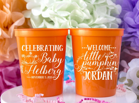 Pumpkin Baby Shower Cups