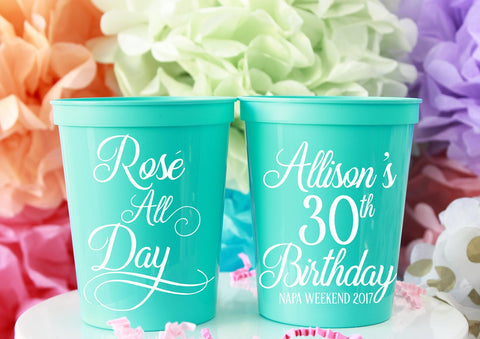 Rose All Day 30th Birthday Cups