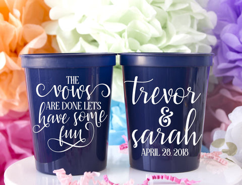 Vows Are Done Wedding Cups