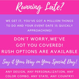 The Adventure Begins Stadium Cup - Custom Cocktail Cup - Travel Wedding Gifts - Bridal Shower Favors - Reception Cups - Rustic Wedding Favor