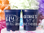 Personalized 1st Birthday Cups - Custom Stadium Cups - Boy's Birthday Favor Cups - Plastic Drink Cups - Boy's Birthday Cup - Party Supplies