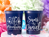 Life is Better in the Mountains Wedding Cups