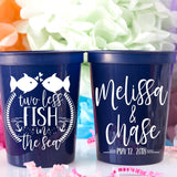 Two Less Fish in the Sea Wedding Personalized Cups for Wedding