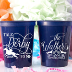 Talk Derby To Me Personalized Cups Kentucky Derby Party Favors Horse Racing Decor Horse Race Party Customizable Cups Plastic Cups