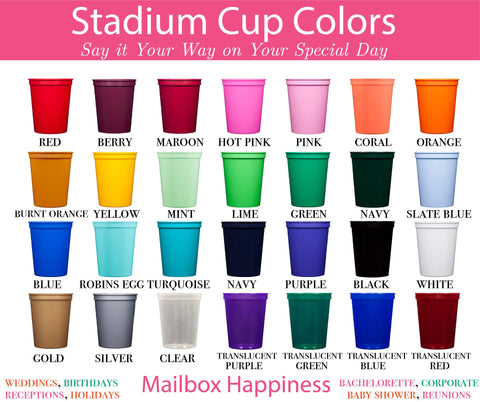 Beach Wedding Cups Personalized Cups Destination Wedding Favors for Guests Nautical Wedding Custom Wedding Cups Stadium Cups Plastic Cups