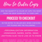 30th Birthday Cups Pop the Prosecco Pop the Bubbly Personalized Cups Birthday Party Favors Beach Bachelorette Cups Plastic Stadium Cups