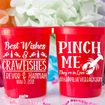 Pinch Me Personalized Wedding Cups Crawfish Party Louisiana Wedding NOLA Wedding Family Reunion Engagement Party Mississippi South Carolina