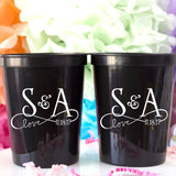 Wedding Stadium Cups Personalized Wedding Favors for Guests Infinity Cups Custom Plastic Wedding Cups Modern Wedding Party Cups for Wedding