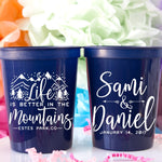 Life is Better in the Mountains Wedding Cups