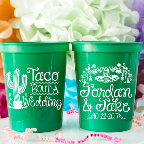 Taco Wedding Personalized Cups for Wedding