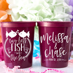 Two Less Fish in the Sea Wedding Personalized Cups for Wedding