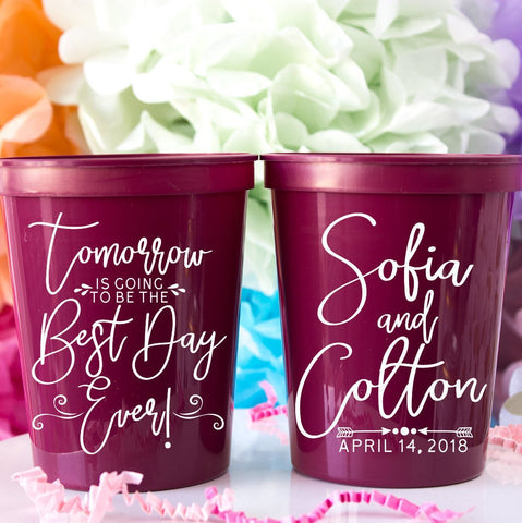 Best Day Ever Wedding Favor Cups