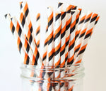 Halloween Stripe Paper Straw