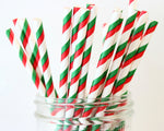 Christmas Stripe Paper Straw