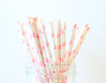 Pink Crown Paper Straw