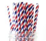 Patriotic Stripe Paper Straw