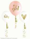 It's a Girl Gold & Pink Baby Shower Ballons