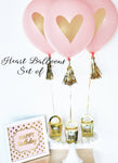 Pink & Gold Heart Balloons