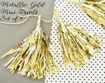 Metallic Gold Mini Tassels for Balloons