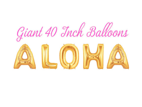 Aloha 40 Inch Gold Balloons