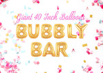 Bubbly Bar 40 Inch Gold Balloons